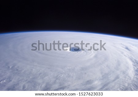 High angle imagery from the satellite "Hagibis" Typhoon In japan.Elements of this image furnished by NASA