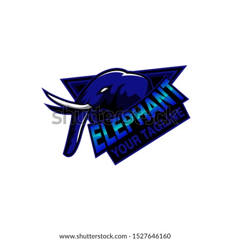 elephant sport vector logo concept isolated on white background. 