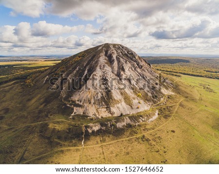 Mount Shihan Toratau near the city of Ishimbai. Symbol of the city of Ishimbai. Bashkortostan. Russia. Royalty-Free Stock Photo #1527646652
