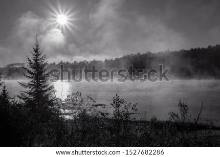 Early Morning Mist Over a Lake in Algonquin Park
