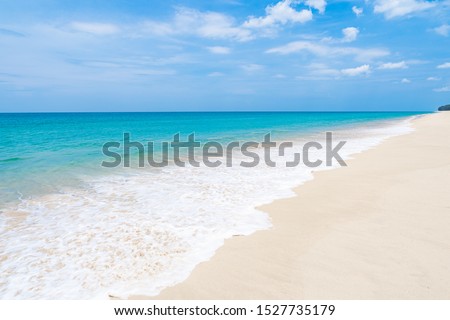 The clean and beautiful white beach of Phuket southern Thailand