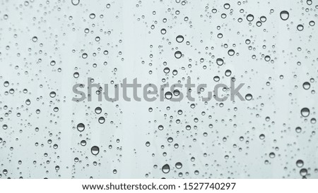 Art of water droplet on glass surface