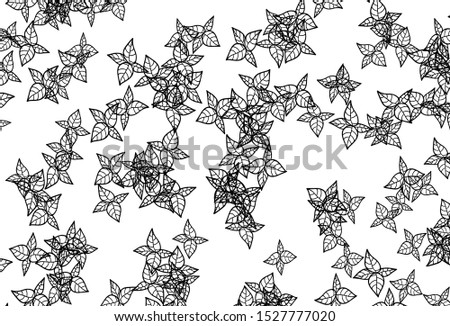 Black and White vector elegant pattern with leaves. leaves on elegant natural pattern with gradient. New design for your business.