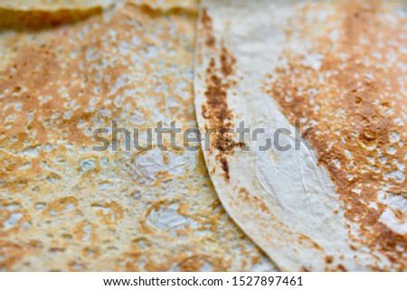 traditional wheat pita bread close-up