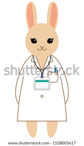 Illustration of a rabbit pharmacist