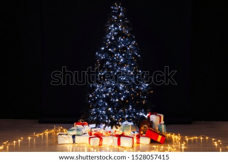 Christmas card decor New Year Christmas Tree gifts garland