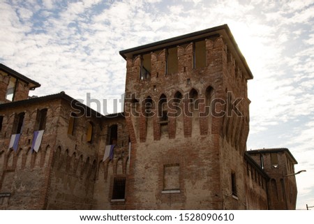 The fortress of Cento, Ferrara, Italy, also called the ancient fortress or castle of the fortress, is a defensive medieval fortification. View of the massive keep.