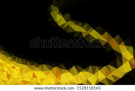Dark Yellow, Orange vector polygonal template. Glitter abstract illustration with an elegant design. Completely new template for your business design.