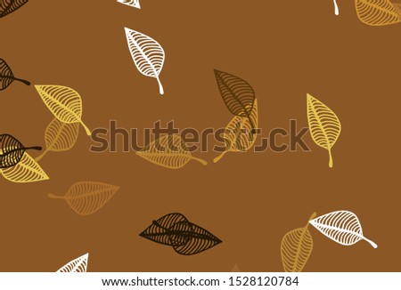 Light Yellow, Orange vector hand painted texture. Abstract leaves with gradient on simple background. The textured pattern for website.