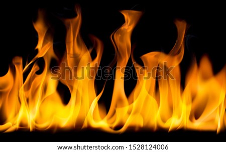 Flame on a black background
