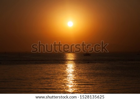 Sunset in the Mediterranean Sea, La Manga, Spain
