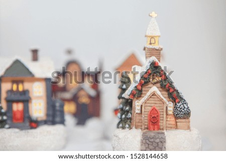 Christmas wonderland with toy houses
