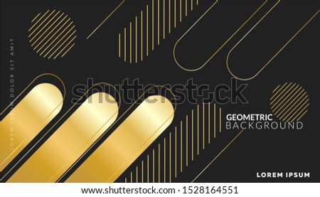 abstract  geometric background. trendy gold   composition abstract style design vector