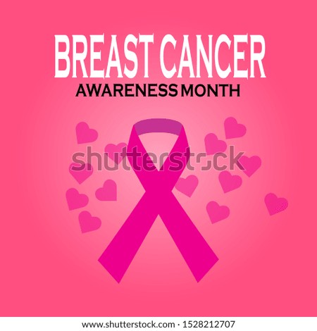 Breast Cancer Awareness Ribbon background. Vector illustration.