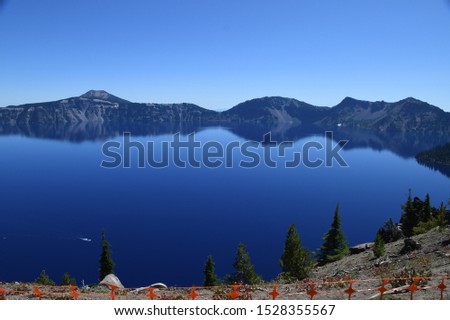 Crater Lake National Park on a sunny summer morning