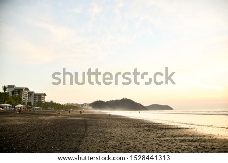 sunset on beach, photo as a background , digital image picture