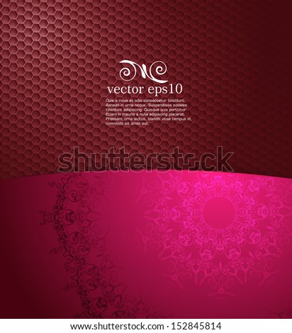 Elegant background with floral ornament. Vector 