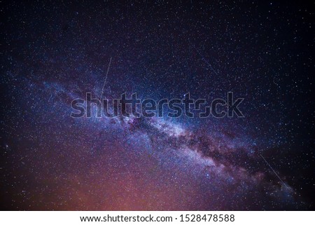 Milky Way  in the night sky.