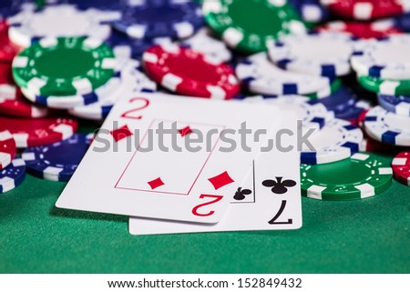 Texas Hold'em Poker Chips & Cards