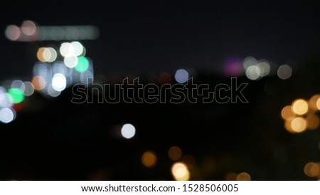 bokeh effect at night with a variety of colors
