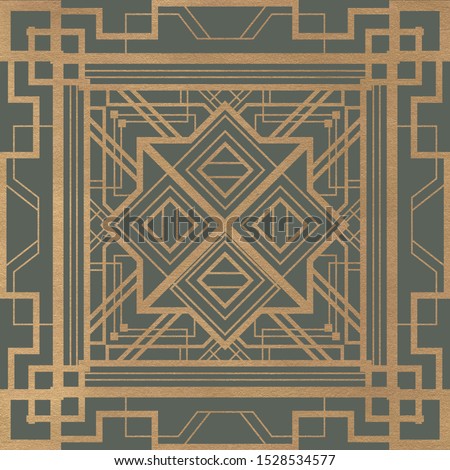 
art deco abstract art image with gold.Mid centuary modern art print.Perfect for party backdrops,wall art backgrounds and products and packaging as well as party invitaion Royalty-Free Stock Photo #1528534577