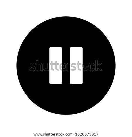 pause button media menu, pause icon vector, in trendy flat style isolated on white background. pause icon image, pause icon illustration Royalty-Free Stock Photo #1528573817