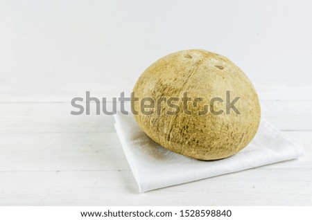 Exotic. Diet. Nut. coconut on a white background.