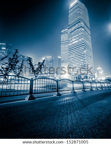 the night view of the lujiazui financial centre in shanghai china.