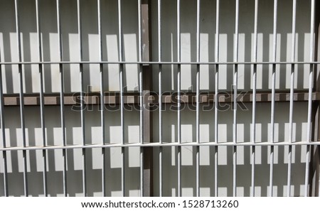 metal security grid over windows
