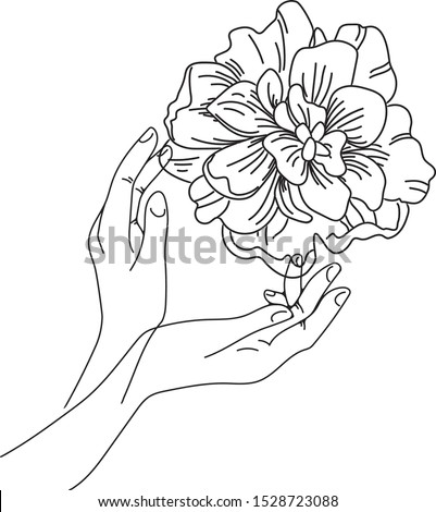 Lord Buddha S Hand Holding Lotus Flower Royalty Free Stock Vector Avopix Com