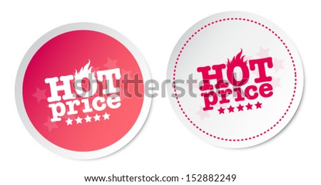 Hot price stickers Royalty-Free Stock Photo #152882249