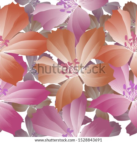 Abstract floral artwork elegantly designed flower repeat pattern design