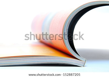 Open magazine with orange colored sites
