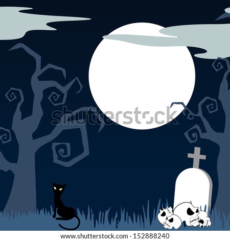 Vector Illustration of a Halloween dark Background