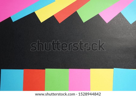 Colorful Origami Paper with Black Background