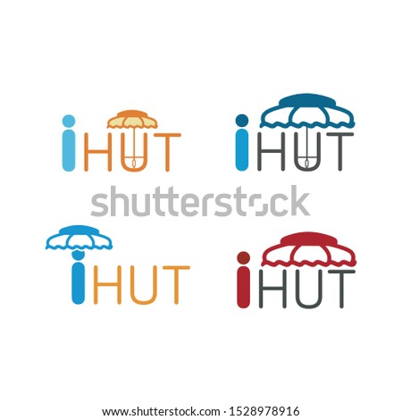 tech hut mouse logo vector design