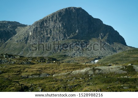 Norwegian Mountain Landscape with clouds in North norway