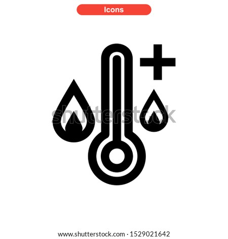 hot temperature icon isolated sign symbol vector illustration - high quality black style vector icons
