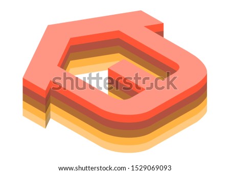Home icon Isometric 3D rendering isolated background