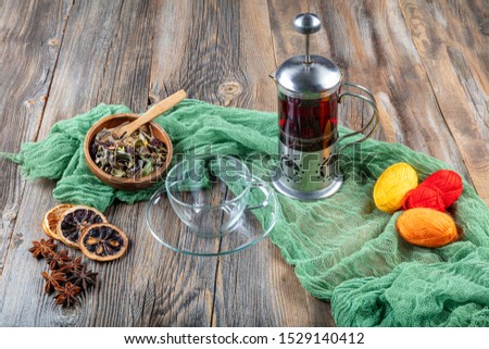 Herbal mix tea and healthy drink. Mixed Winter Tea.