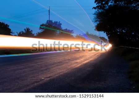 Light trail photography. Night photography