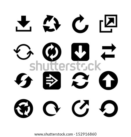 Flat arrow web icons. Icon set Royalty-Free Stock Photo #152916860