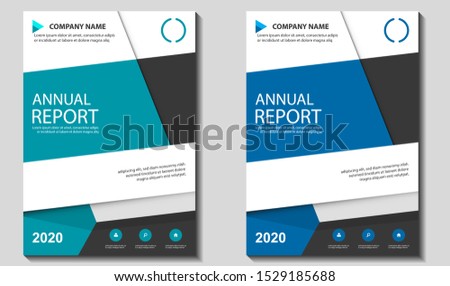Vector Geometric Abstract Cover,Annual Report Book, Brochure, Newsletter for Corporate, Company, Business Template Royalty-Free Stock Photo #1529185688