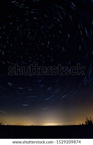 Photo of stars taken with long exposure and edited with photoshop.