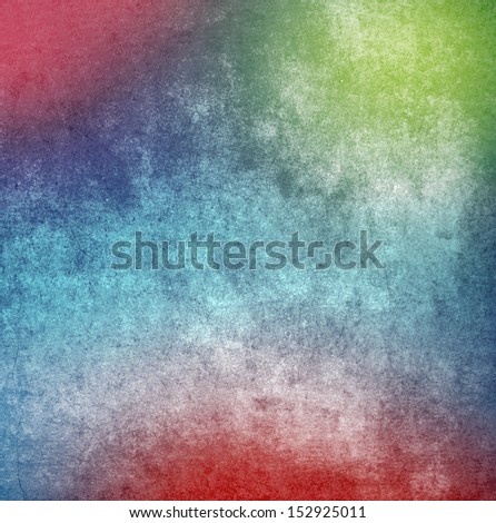 Colorful grunge paint wall background or texture 