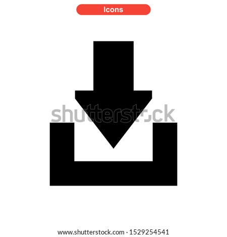 arrow down icon isolated sign symbol vector illustration - high quality black style vector icons
