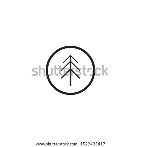 Pine tree icon logo design vector illustration template