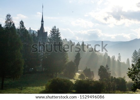 Landscape of The Peles Castle (Romania)
