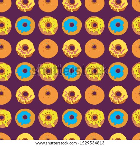 
round donut pattern in different colors