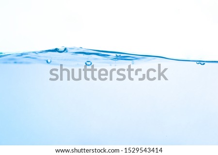 Water surface and white background